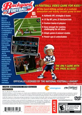 Backyard Football '08 box cover back